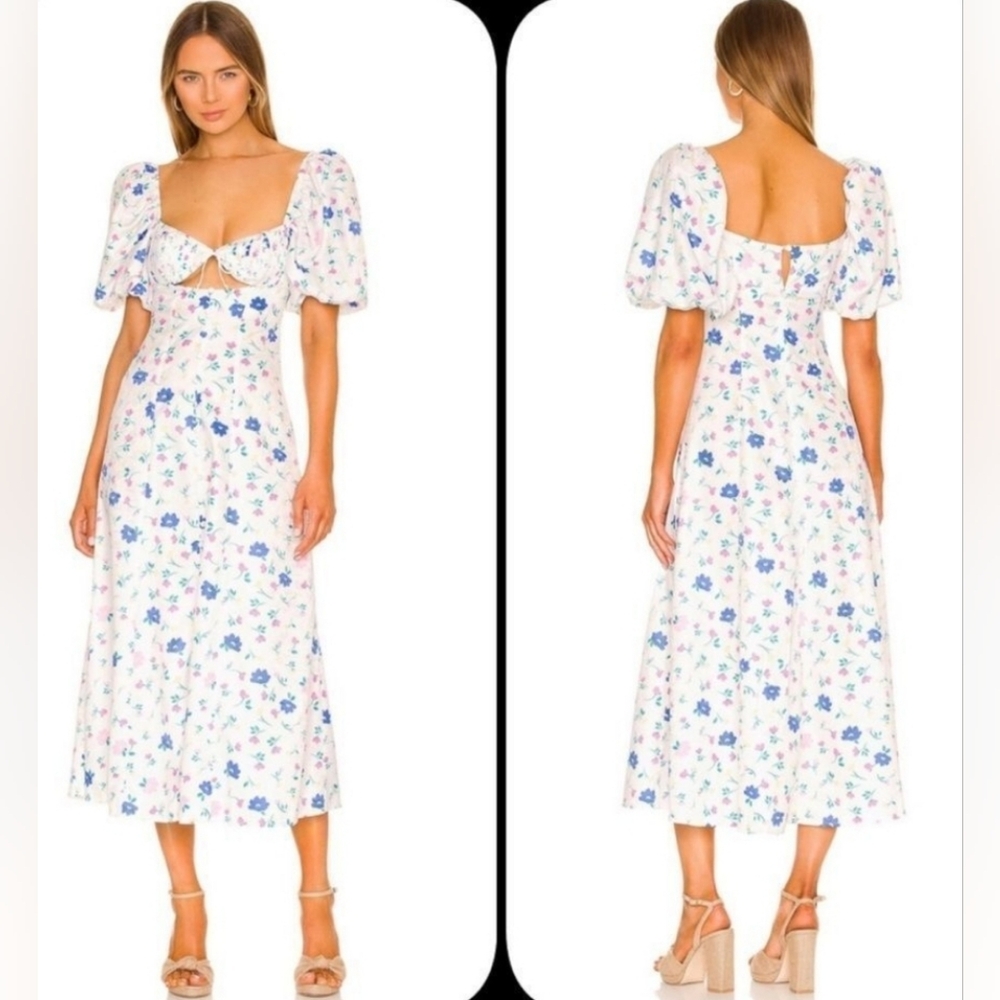 NWOT FOR LOVE AND LEMONS LEXI FLORAL MAXI DRESS in size Small
